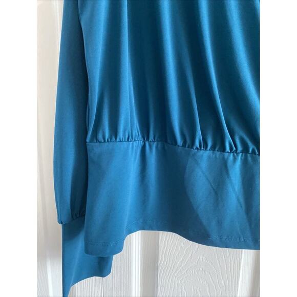 Ryegrass Women's‎ Blue Faux Cross Blouse XXL Career Closet Staple - Picture 2 of 6